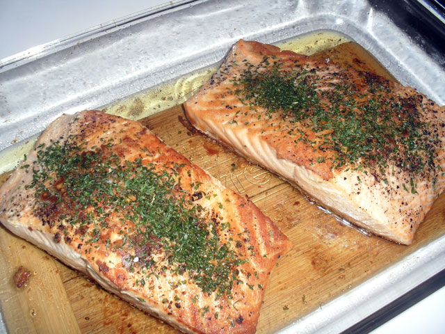 Dads Home-cooked Meals Grilled Salmon