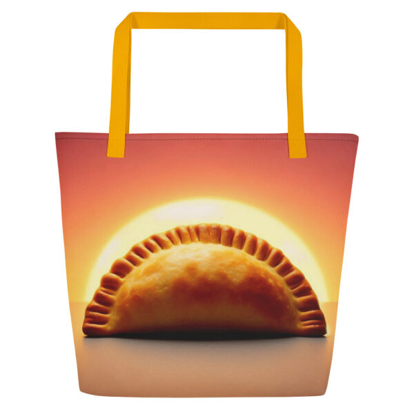 Large Tote Bag with Pocket - Empanada Sunrise