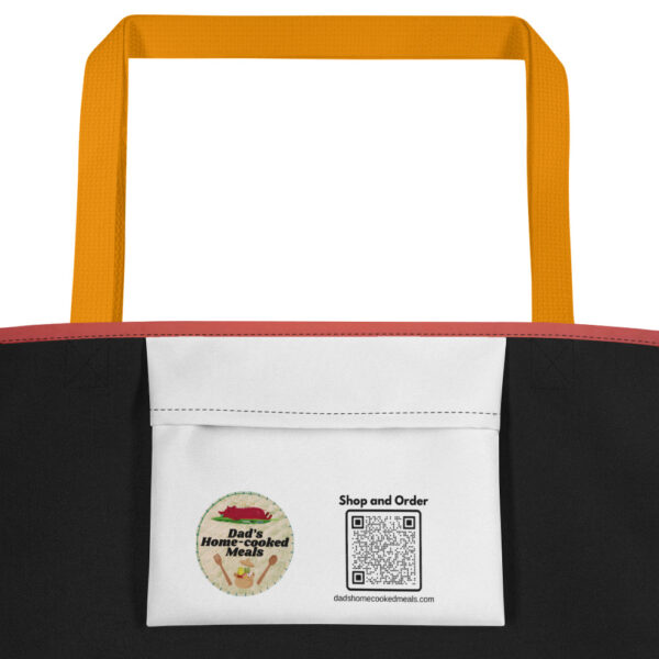 Large Tote Bag with Pocket - Empanada Sunrise - Image 5